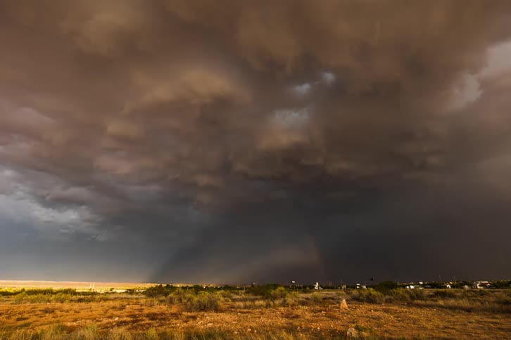 A time lapse of a moving cloud front