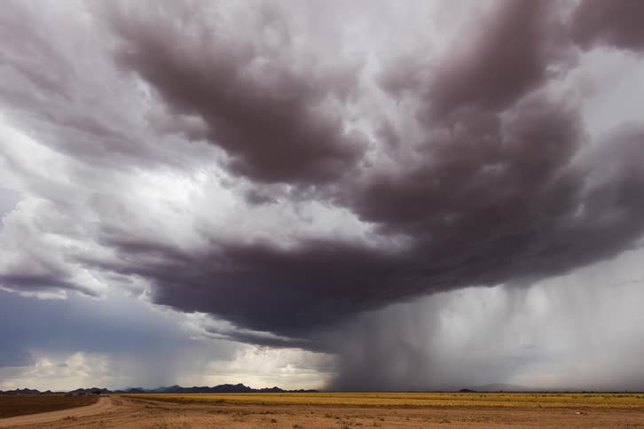 Storm clouds crossing the land