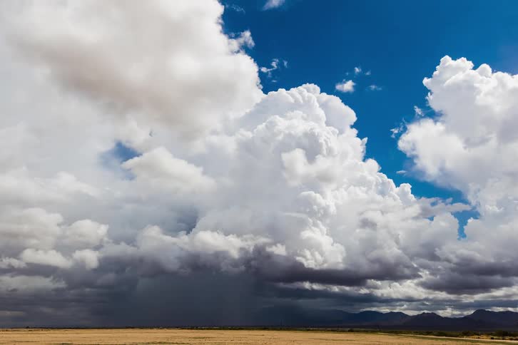 Time lapse of a moving cloud front