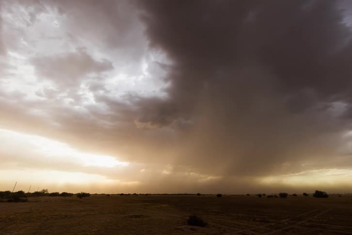 Time lapse of a cloud front moving