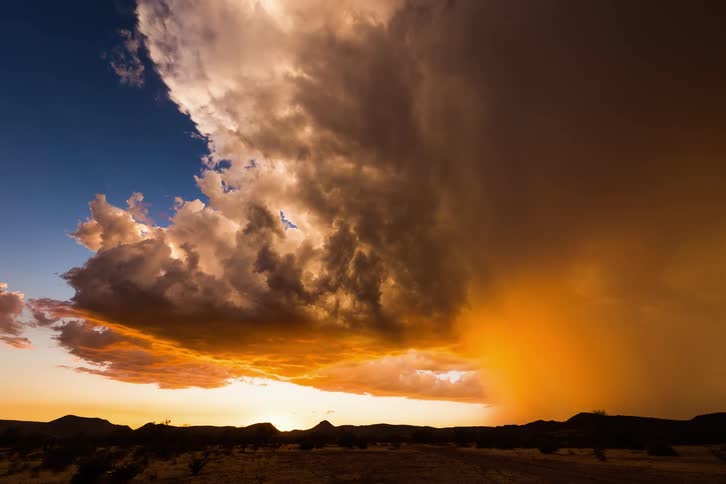 Time lapse of storms clouds moving