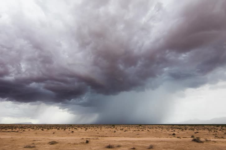 Time lapse of a cloud front