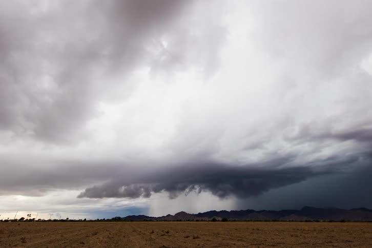 A time lapse of a moving cloud front