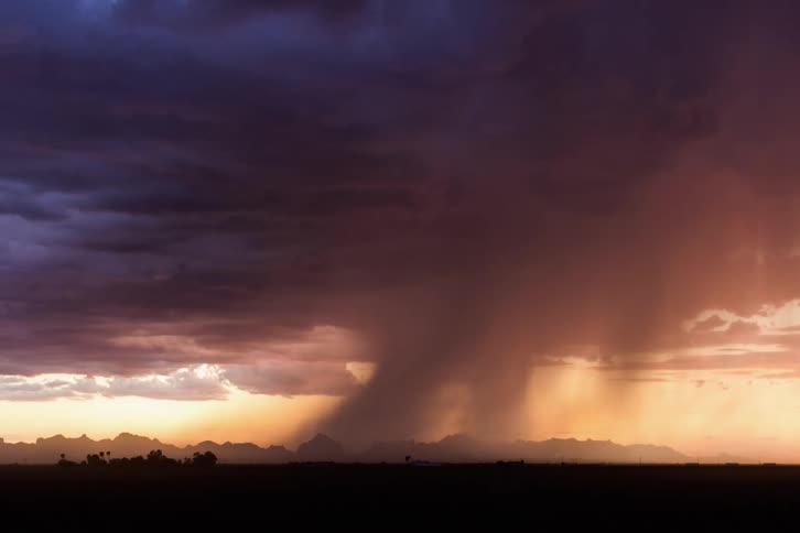 The storms throw wind and rain