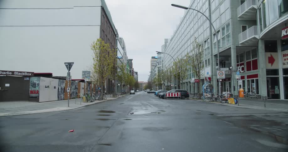 An empty city street