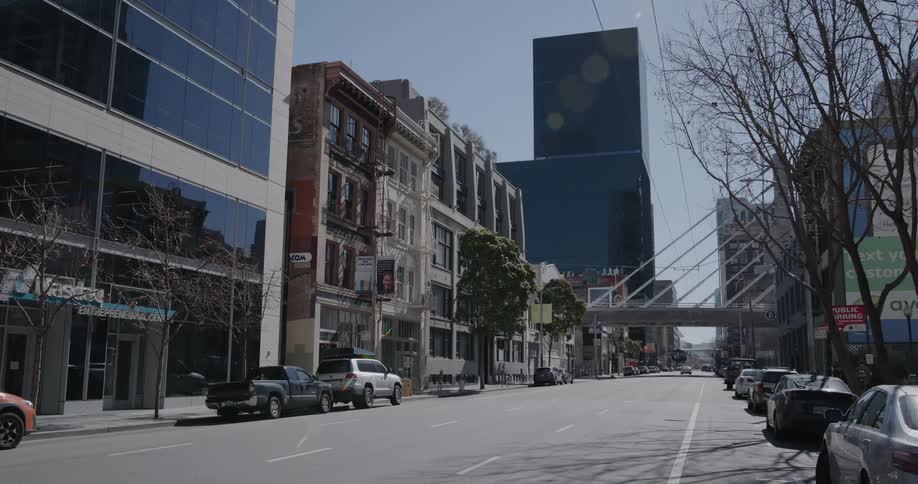 A deserted city street