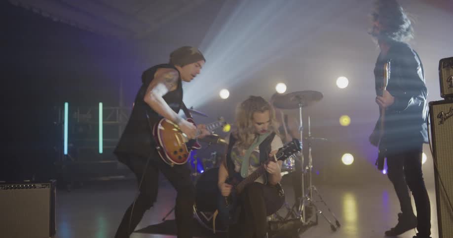 A band playing on stage