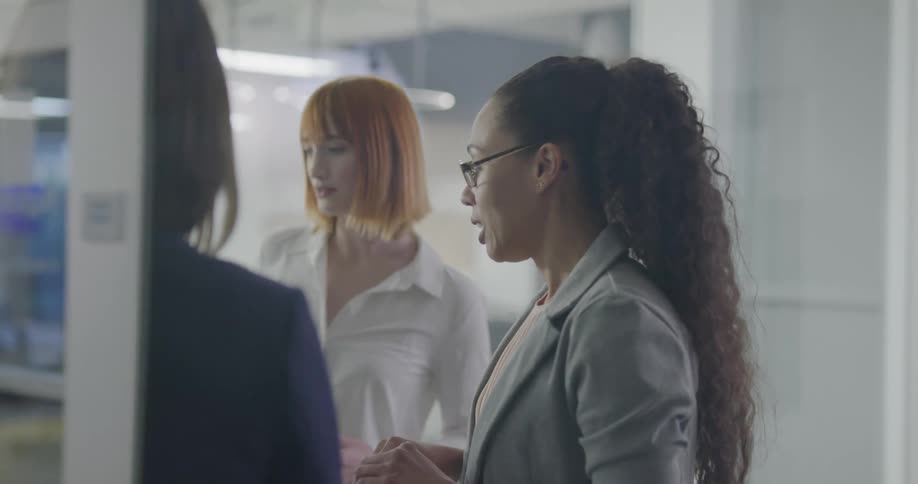 A group of women talking