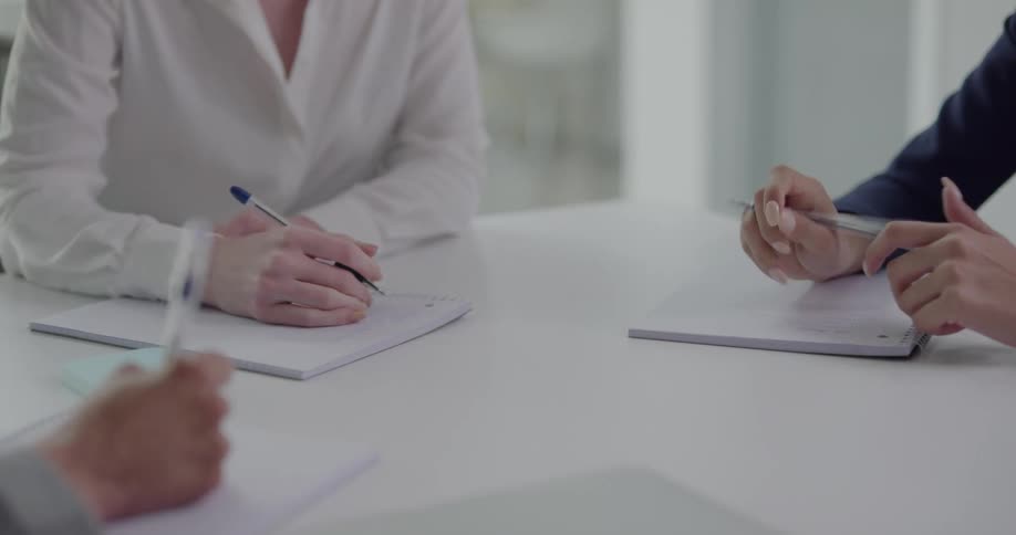Women have a business meeting in office