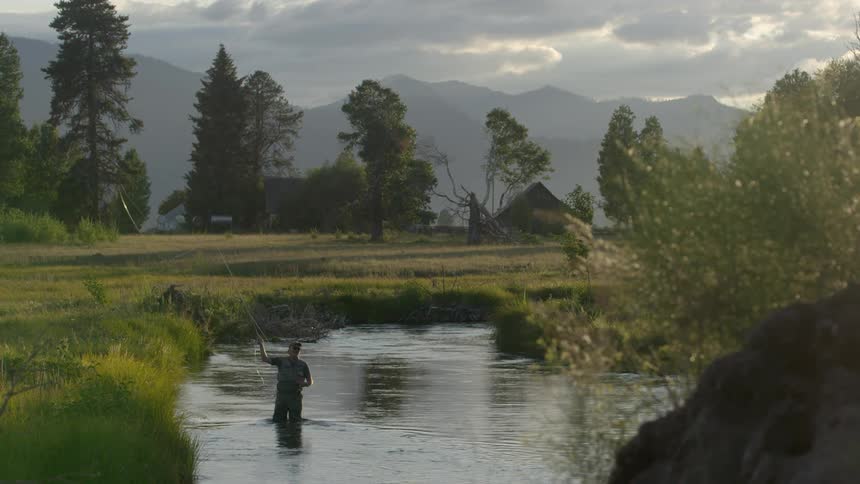 Fly Fishing In River
