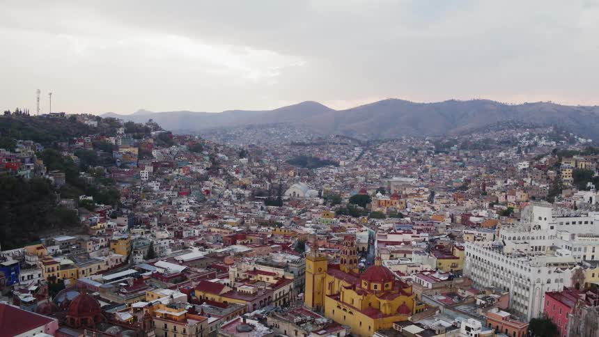 Aerial shot of a city