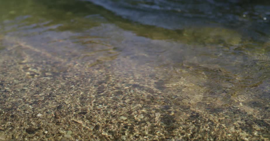 Water moving in a river