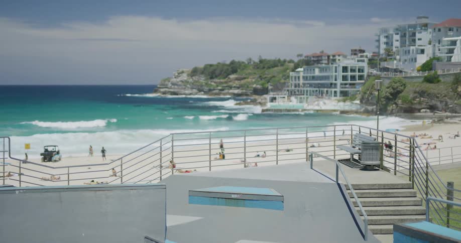 A large crowd at a beach