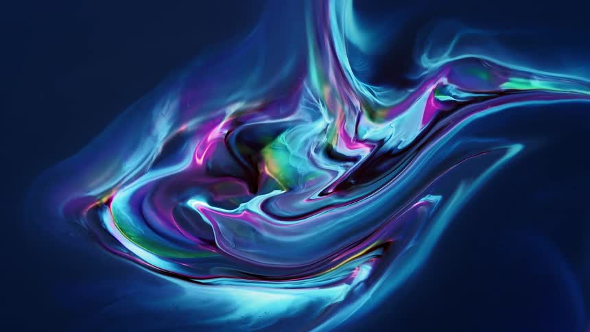 Black blue green and purple colors that look like smoke