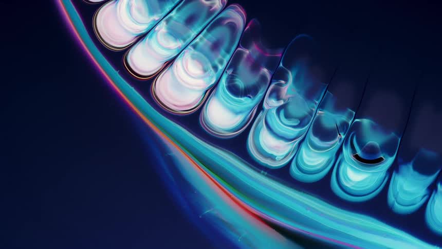 Oil separates in the liquid