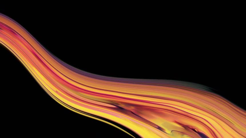 A wave of orange color in motion