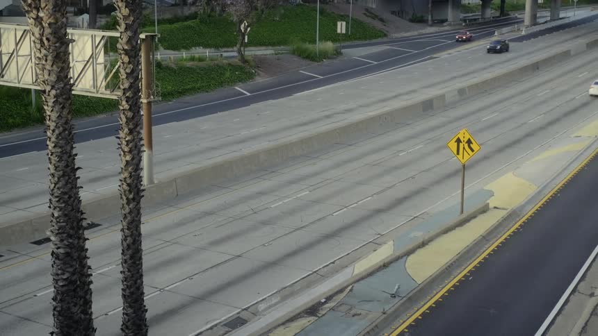Empty city highway during the day