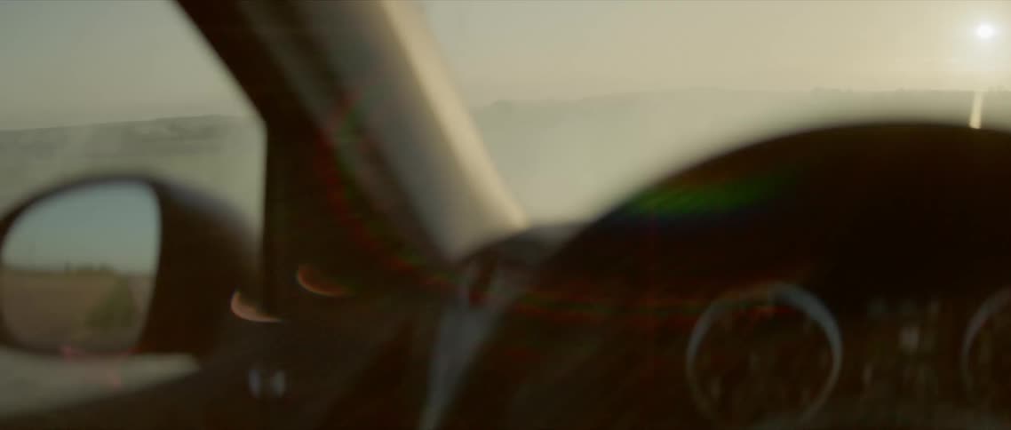 The fog surrounds the vehicle