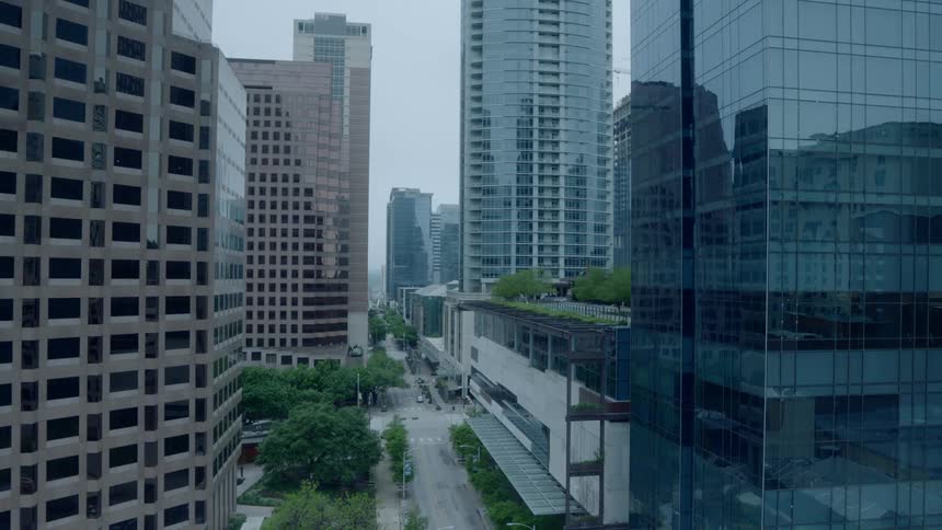 A city street sits empty