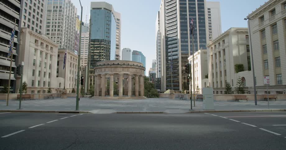 Empty downtown street