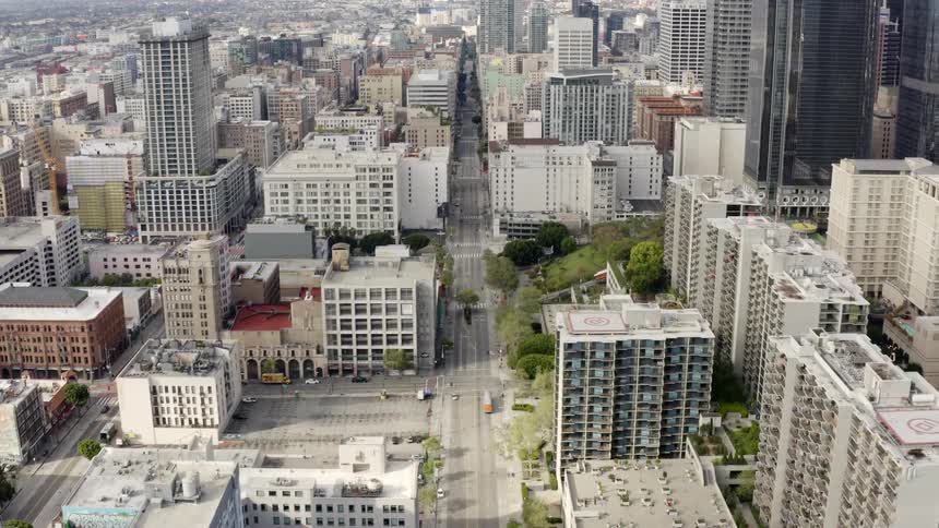 The buildings downtown