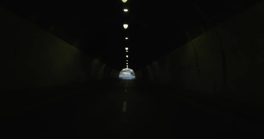 A street in a tunnel
