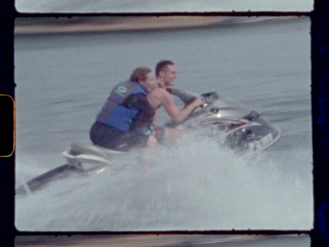 Friends enjoying a day on the river while jet skiing