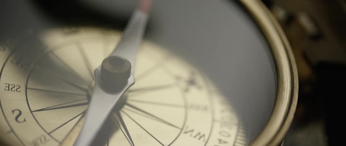 The face of a compass