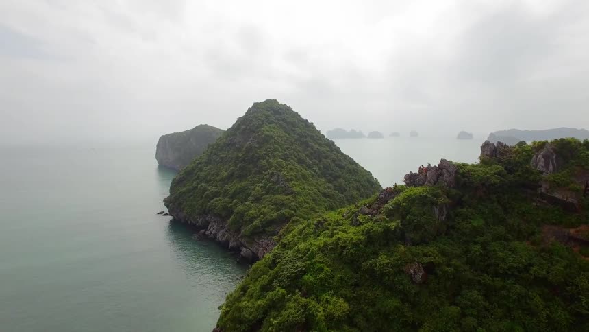 Cliffs in a lake