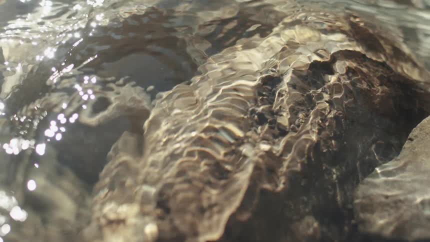 Water running in a river