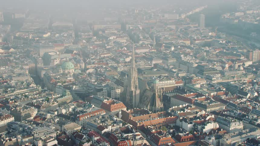 Buildings in a busy city