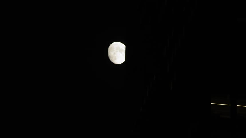 The moon in the sky