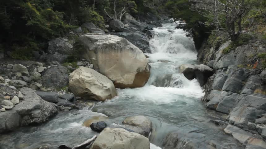 Water tumbles down some rocks