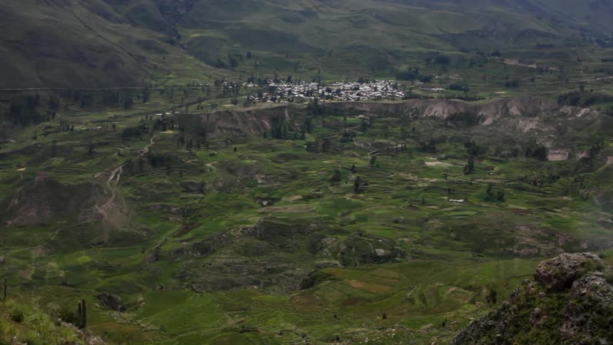 Aerial view of hills and the countryside