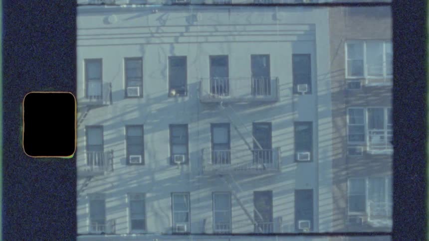 A fire escape of an apartment