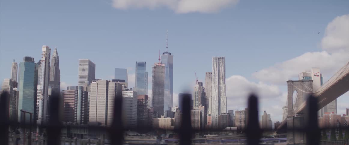 Skyscrapers in a city skyline