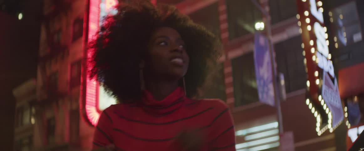 A young woman dances