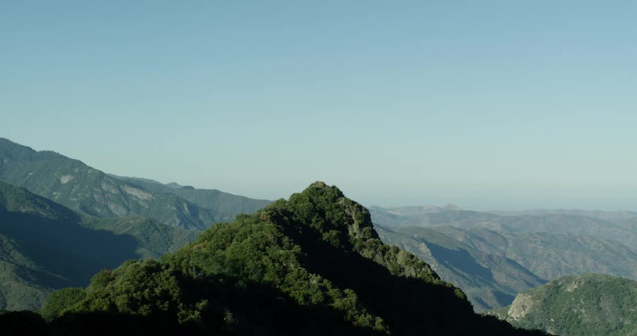 Mountain peaks and grassy hills
