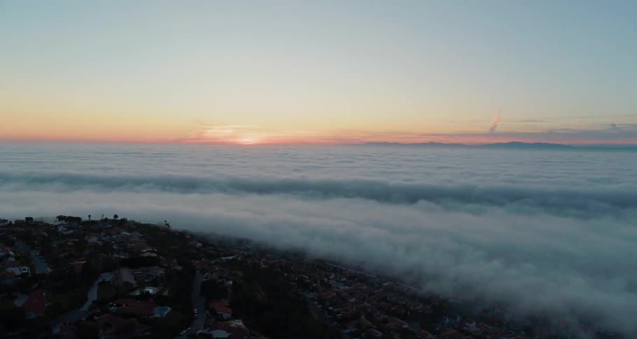 Heavy clouds roll over the town