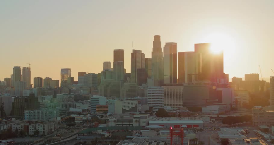 A city skyline with buildings and skyscrapers