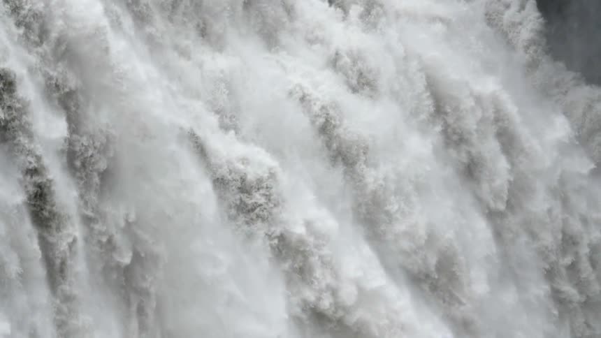 A waterfall spilling over