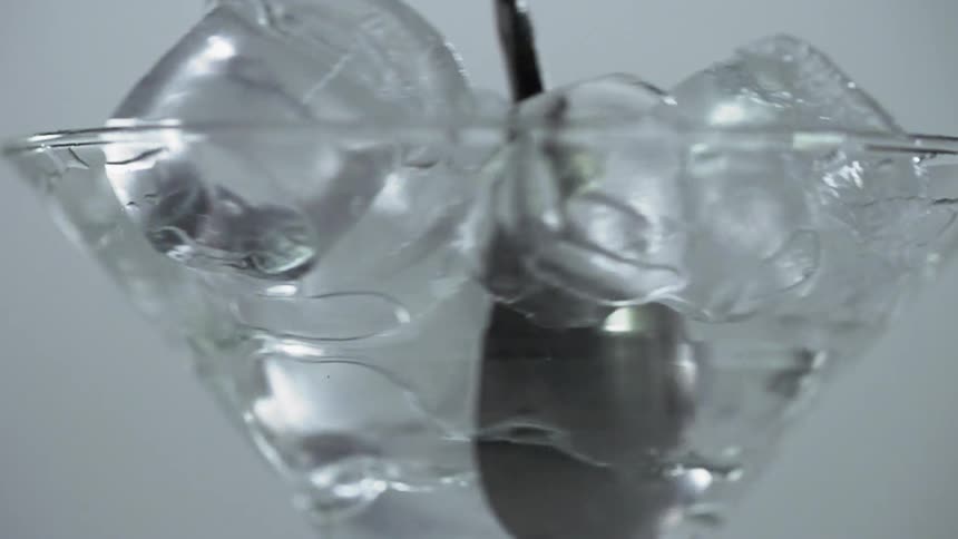 The drink spins in a circle