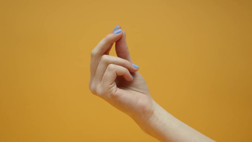 The hand snaps their fingers