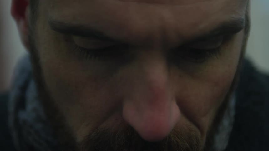 Close up of a man's face