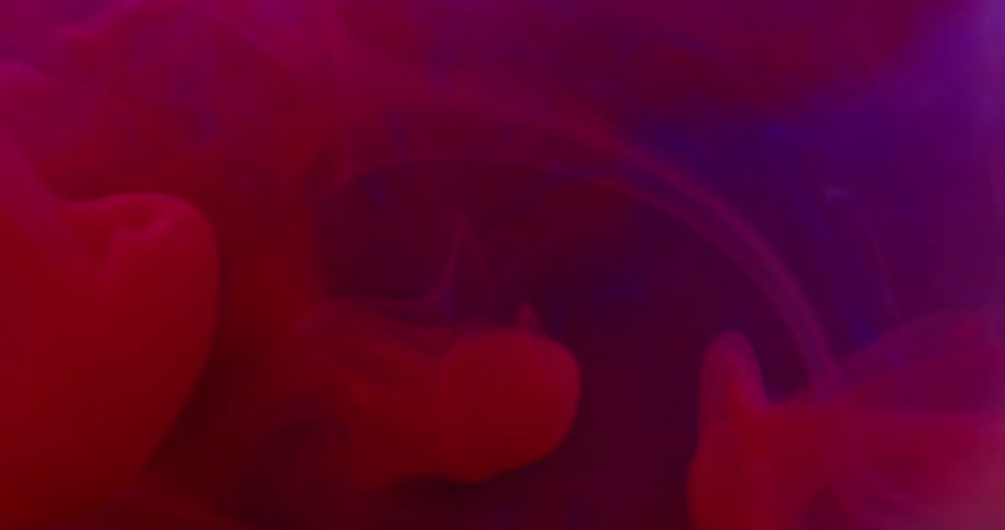 The liquid and colors mix together