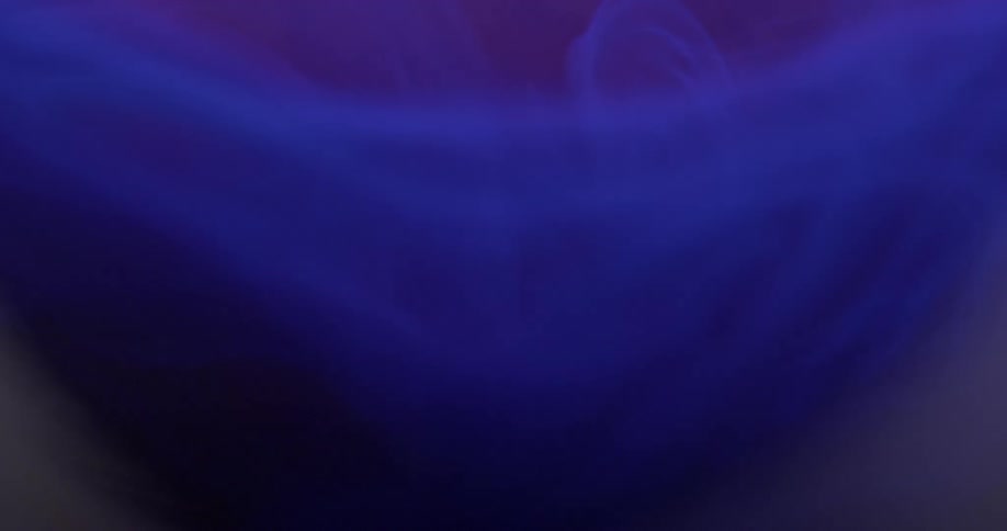 The blue and purple liquid mix