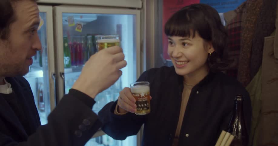 People drink together