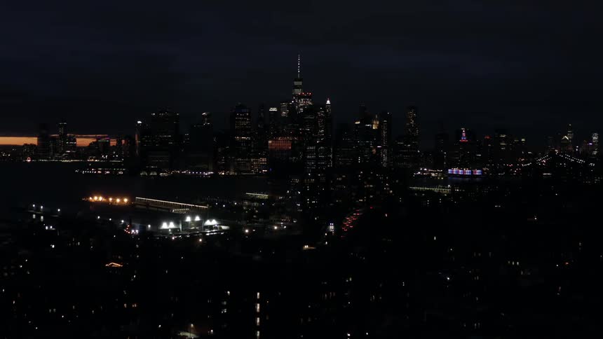 Night Skyline at Sunset