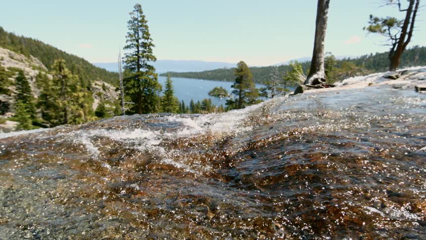 A shallow stream flowing