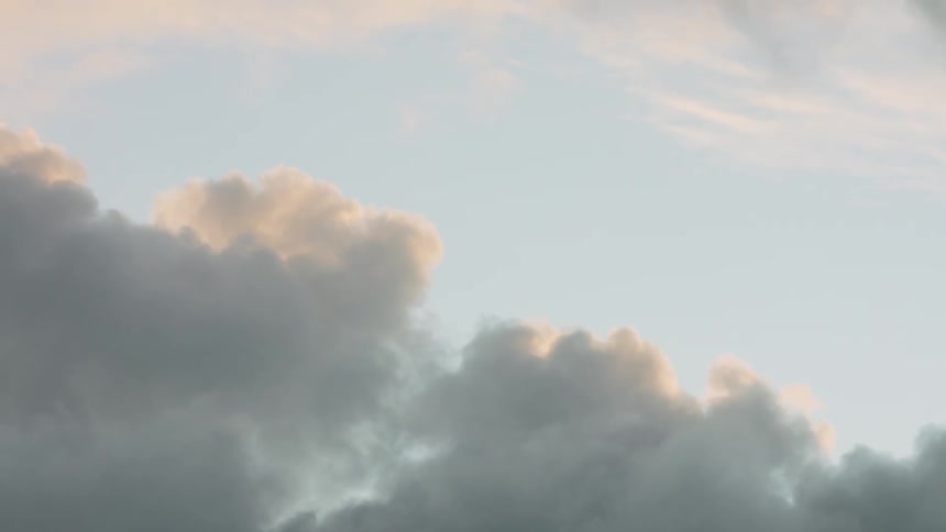 Clouds float in the sky